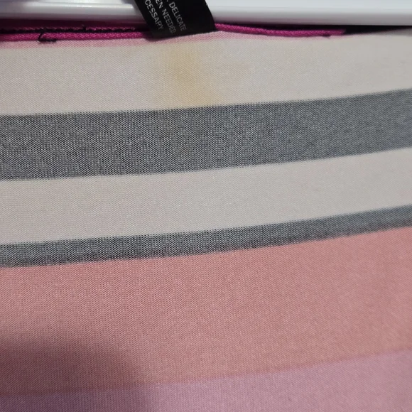 Massini Striped Pink and Black Women's Top - Picture 3 of 7